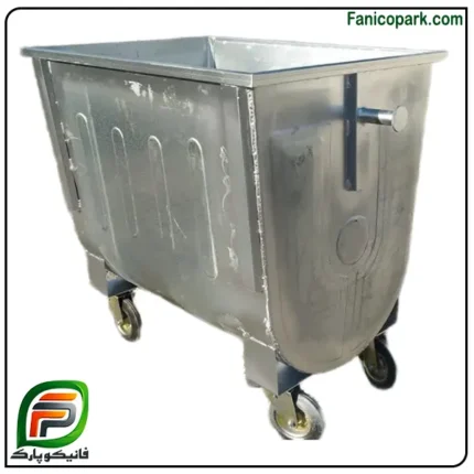 سطل زباله گالوانیزه 770 لیتری محدب