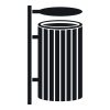 public-trash-can-icon-simple-style-vector